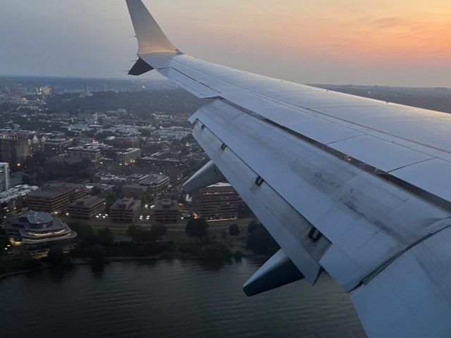 Flying across DC